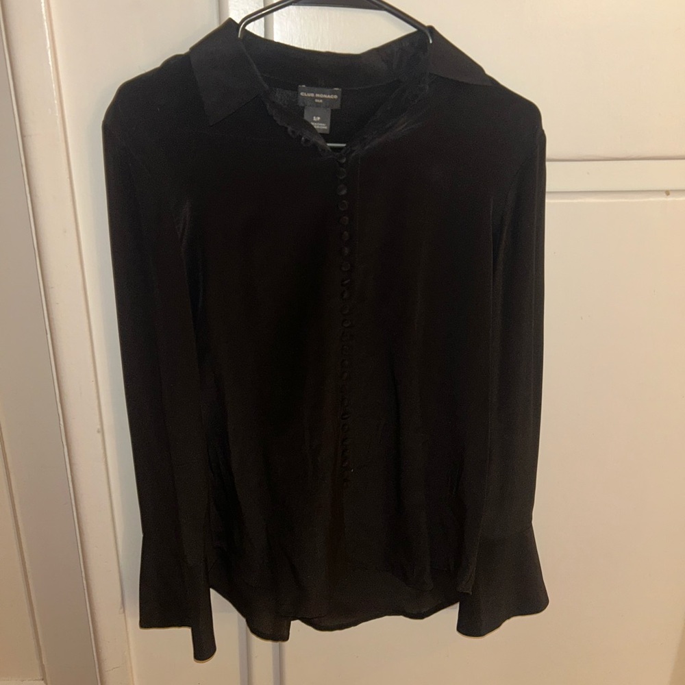 Sheer Satin Club Monaco Blouse